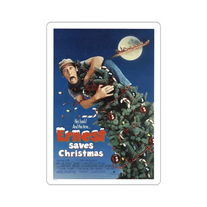 Ernest Saves Christmas 1988 Movie Poster STICKER Vinyl Die-Cut Decal 4 Inch - The Sticker Space