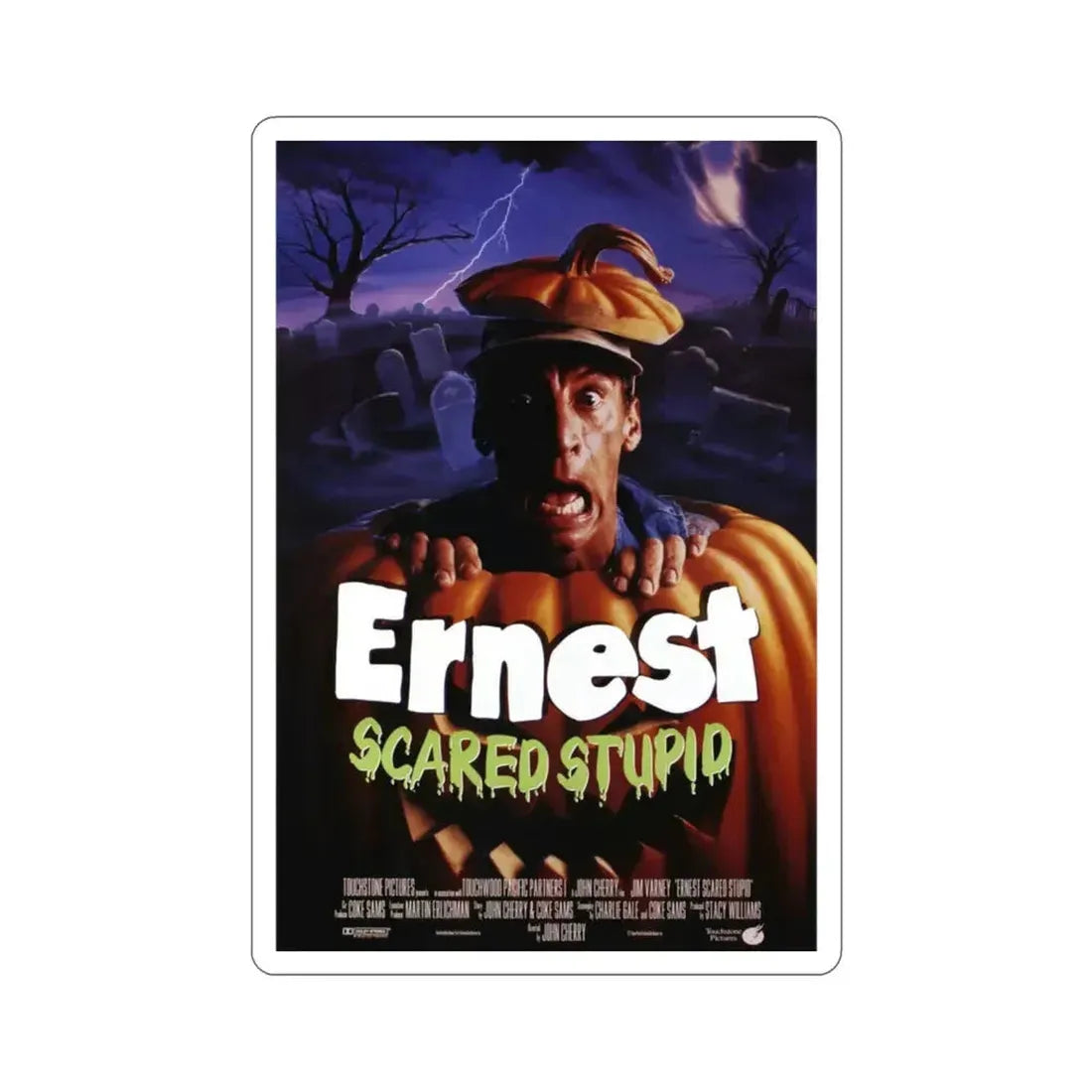 Ernest Scared Stupid 1991 Movie Poster STICKER Vinyl Die-Cut Decal 3 Inch - The Sticker Space