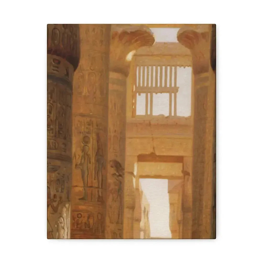 Ernst Carl Eugen Koerner (1846-1927) The Temple Of Karnak The Great Hypostyle Hall - 1890 - Canvas Wall Art 11″ x 14″ 1.25" - The Sticker Space