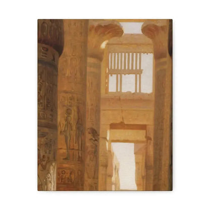 Ernst Carl Eugen Koerner (1846-1927) The Temple Of Karnak The Great Hypostyle Hall - 1890 - Canvas Wall Art 11″ x 14″ 1.25" - The Sticker Space