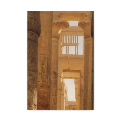 Ernst Carl Eugen Koerner (1846-1927) The Temple Of Karnak The Great Hypostyle Hall - 1890 - Canvas Wall Art 12" x 18" 1.25" - The Sticker Space