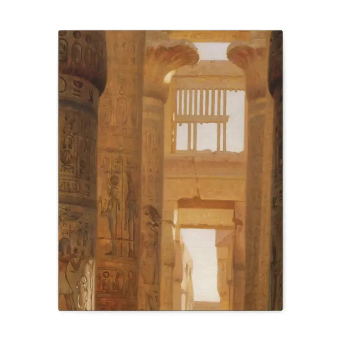 Ernst Carl Eugen Koerner (1846-1927) The Temple Of Karnak The Great Hypostyle Hall - 1890 - Canvas Wall Art 16″ x 20″ 1.25" - The Sticker Space