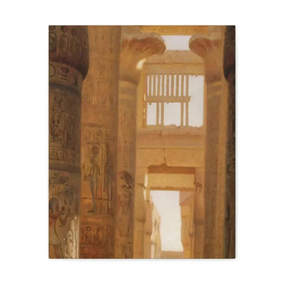 Ernst Carl Eugen Koerner (1846-1927) The Temple Of Karnak The Great Hypostyle Hall - 1890 - Canvas Wall Art 16″ x 20″ 1.25" - The Sticker Space