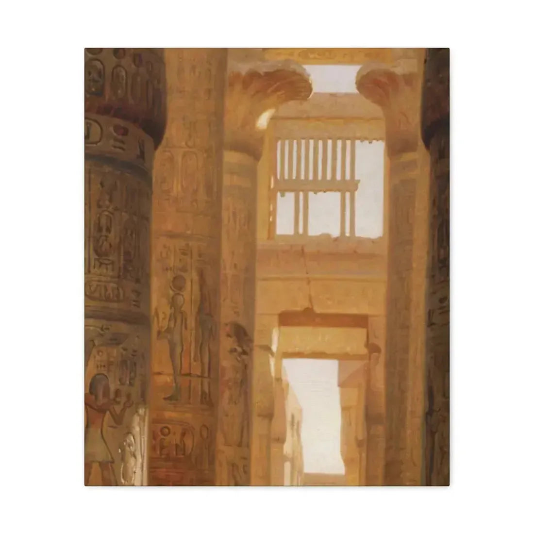 Ernst Carl Eugen Koerner (1846-1927) The Temple Of Karnak The Great Hypostyle Hall - 1890 - Canvas Wall Art 20″ x 24″ 1.25" - The Sticker Space
