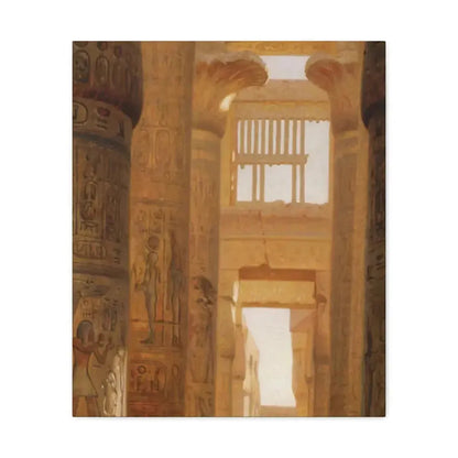 Ernst Carl Eugen Koerner (1846-1927) The Temple Of Karnak The Great Hypostyle Hall - 1890 - Canvas Wall Art 20″ x 24″ 1.25" - The Sticker Space