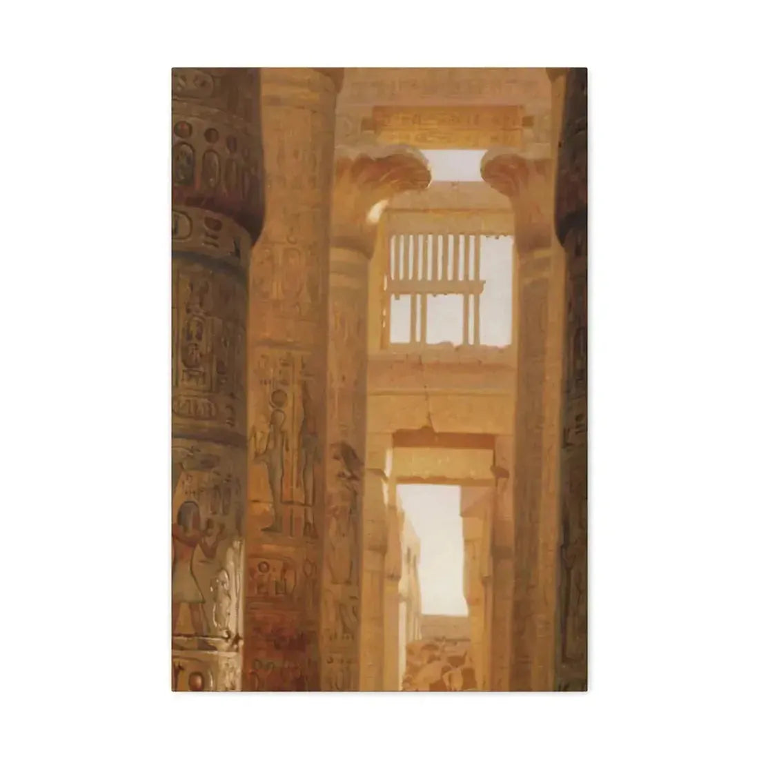 Ernst Carl Eugen Koerner (1846-1927) The Temple Of Karnak The Great Hypostyle Hall - 1890 - Canvas Wall Art 20″ x 30″ 1.25" - The Sticker Space