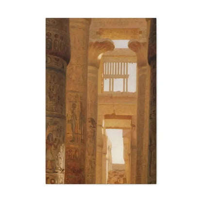 Ernst Carl Eugen Koerner (1846-1927) The Temple Of Karnak The Great Hypostyle Hall - 1890 - Canvas Wall Art 20″ x 30″ 1.25" - The Sticker Space