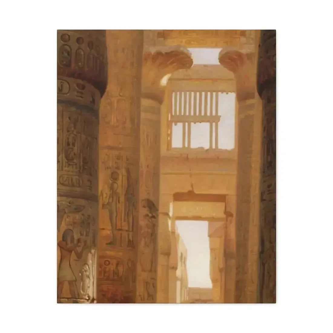 Ernst Carl Eugen Koerner (1846-1927) The Temple Of Karnak The Great Hypostyle Hall - 1890 - Canvas Wall Art 24″ x 30″ 1.25" - The Sticker Space
