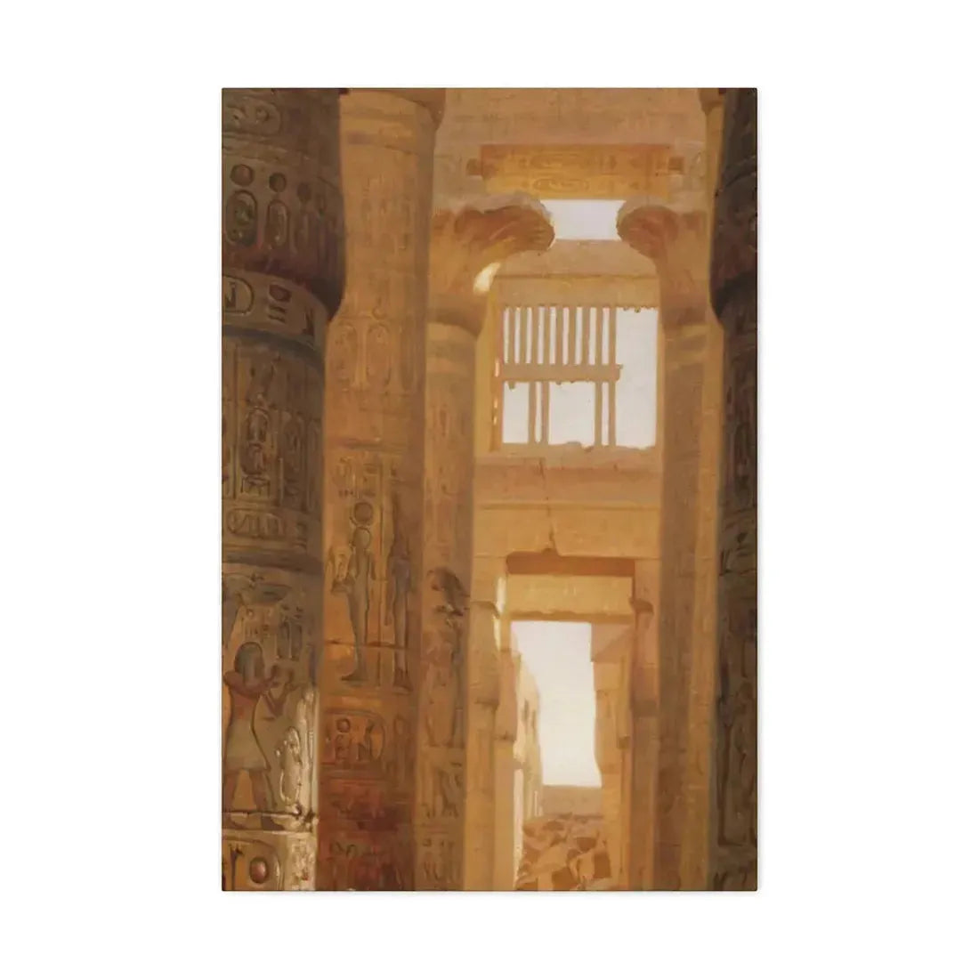Ernst Carl Eugen Koerner (1846-1927) The Temple Of Karnak The Great Hypostyle Hall - 1890 - Canvas Wall Art 24″ x 36″ 1.25" - The Sticker Space