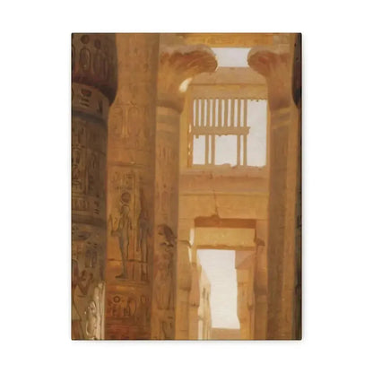 Ernst Carl Eugen Koerner (1846-1927) The Temple Of Karnak The Great Hypostyle Hall - 1890 - Canvas Wall Art - The Sticker Space
