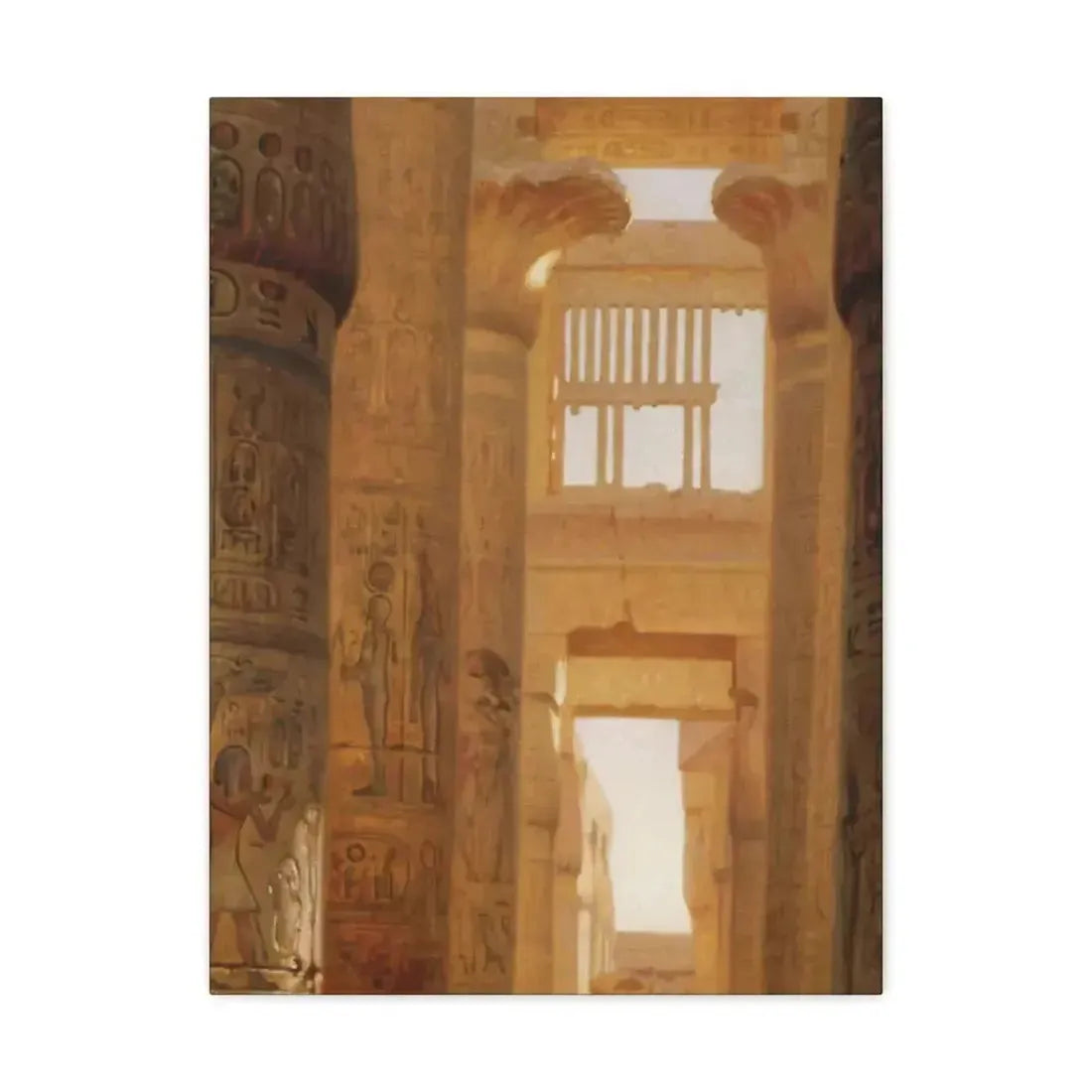 Ernst Carl Eugen Koerner (1846-1927) The Temple Of Karnak The Great Hypostyle Hall - 1890 - Canvas Wall Art - The Sticker Space