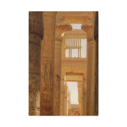 Ernst Carl Eugen Koerner (1846-1927) The Temple Of Karnak The Great Hypostyle Hall - 1890 - Canvas Wall Art - The Sticker Space