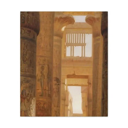 Ernst Carl Eugen Koerner (1846-1927) The Temple Of Karnak The Great Hypostyle Hall - 1890 - Canvas Wall Art - The Sticker Space