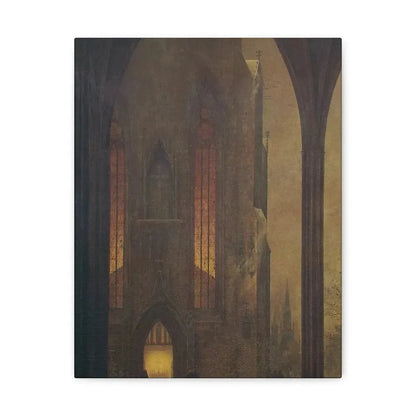 Ernst Ferdinand Oehme (1797-1855) Dom in Winter 1821 - Canvas Wall Art 11″ x 14″ 1.25" - The Sticker Space