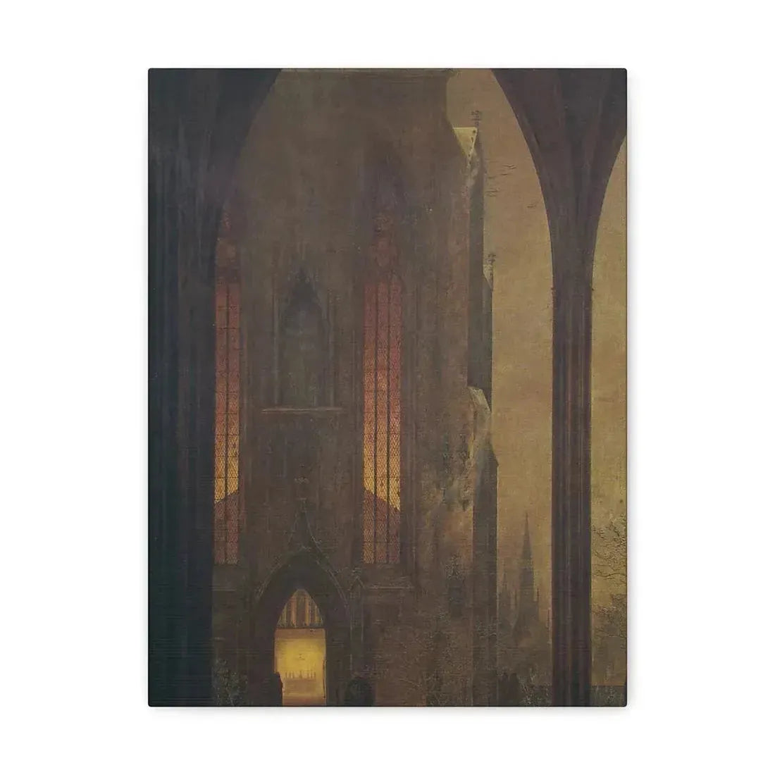 Ernst Ferdinand Oehme (1797-1855) Dom in Winter 1821 - Canvas Wall Art 12″ x 16″ 1.25" - The Sticker Space