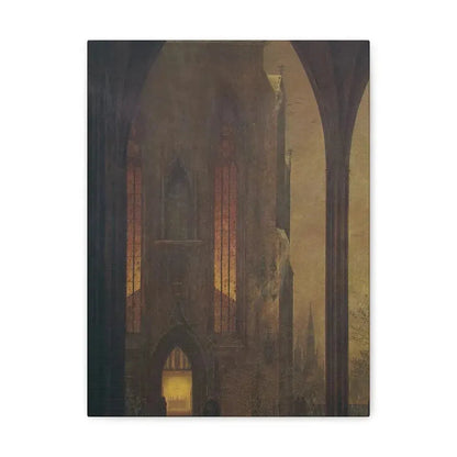 Ernst Ferdinand Oehme (1797-1855) Dom in Winter 1821 - Canvas Wall Art 12″ x 16″ 1.25" - The Sticker Space