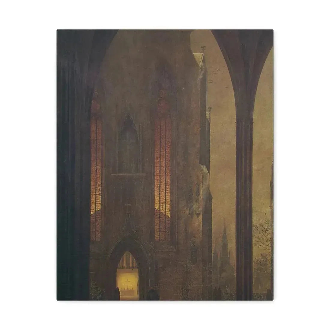 Ernst Ferdinand Oehme (1797-1855) Dom in Winter 1821 - Canvas Wall Art 16″ x 20″ 1.25" - The Sticker Space