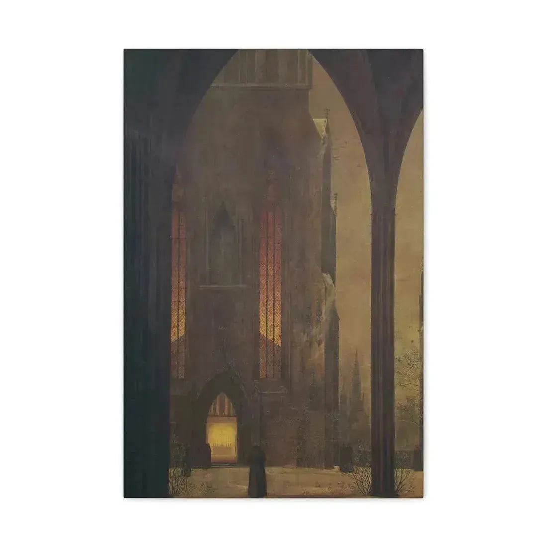 Ernst Ferdinand Oehme (1797-1855) Dom in Winter 1821 - Canvas Wall Art 16″ x 24″ 1.25" - The Sticker Space
