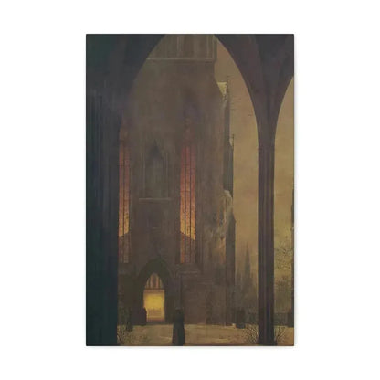 Ernst Ferdinand Oehme (1797-1855) Dom in Winter 1821 - Canvas Wall Art 16″ x 24″ 1.25" - The Sticker Space