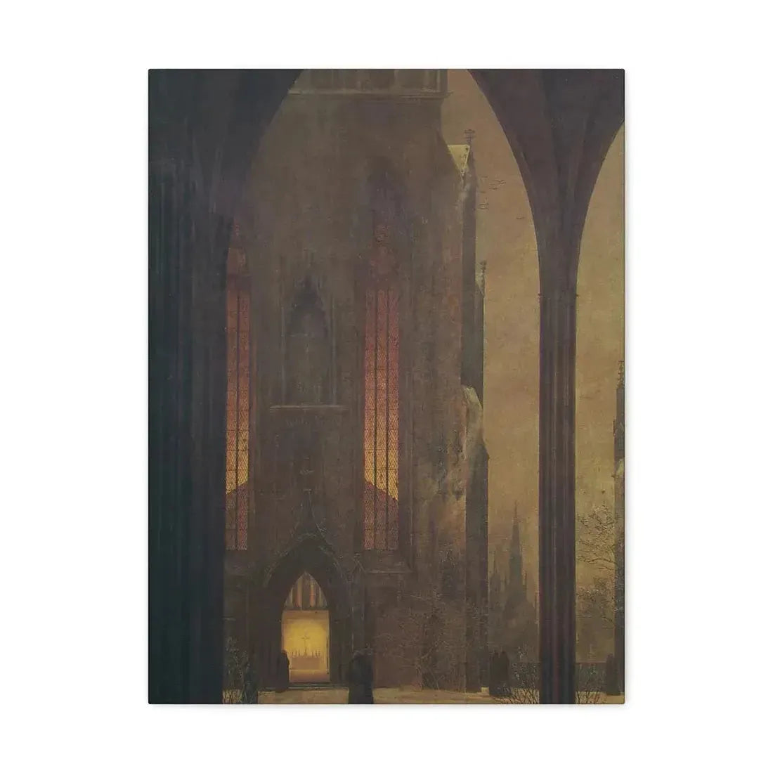Ernst Ferdinand Oehme (1797-1855) Dom in Winter 1821 - Canvas Wall Art 18″ x 24″ 1.25" - The Sticker Space