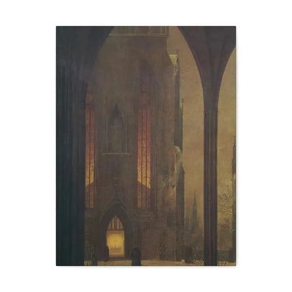 Ernst Ferdinand Oehme (1797-1855) Dom in Winter 1821 - Canvas Wall Art 18″ x 24″ 1.25" - The Sticker Space