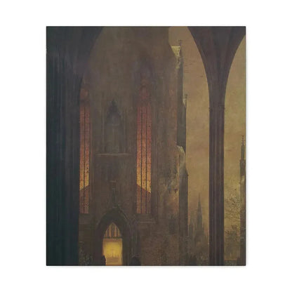 Ernst Ferdinand Oehme (1797-1855) Dom in Winter 1821 - Canvas Wall Art 20″ x 24″ 1.25" - The Sticker Space