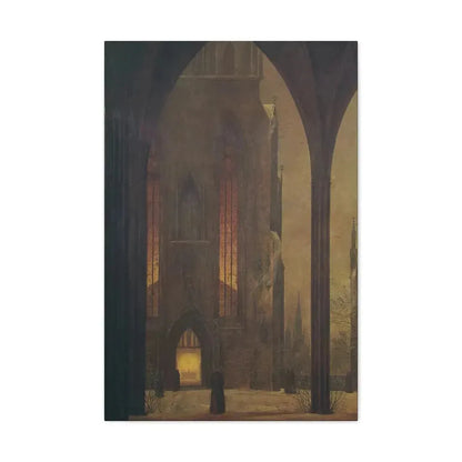 Ernst Ferdinand Oehme (1797-1855) Dom in Winter 1821 - Canvas Wall Art 20″ x 30″ 1.25" - The Sticker Space