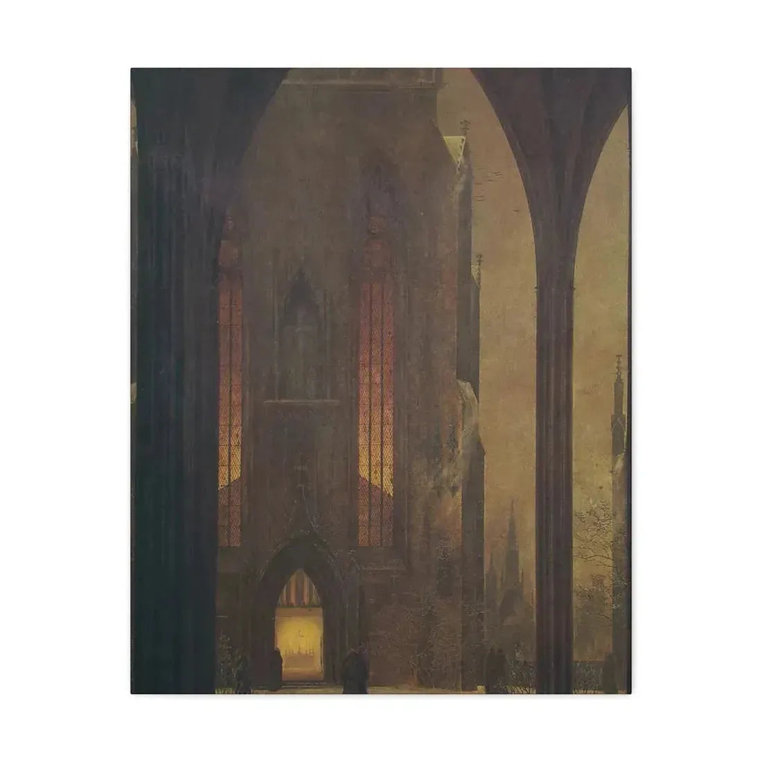 Ernst Ferdinand Oehme (1797-1855) Dom in Winter 1821 - Canvas Wall Art 24″ x 30″ 1.25" - The Sticker Space