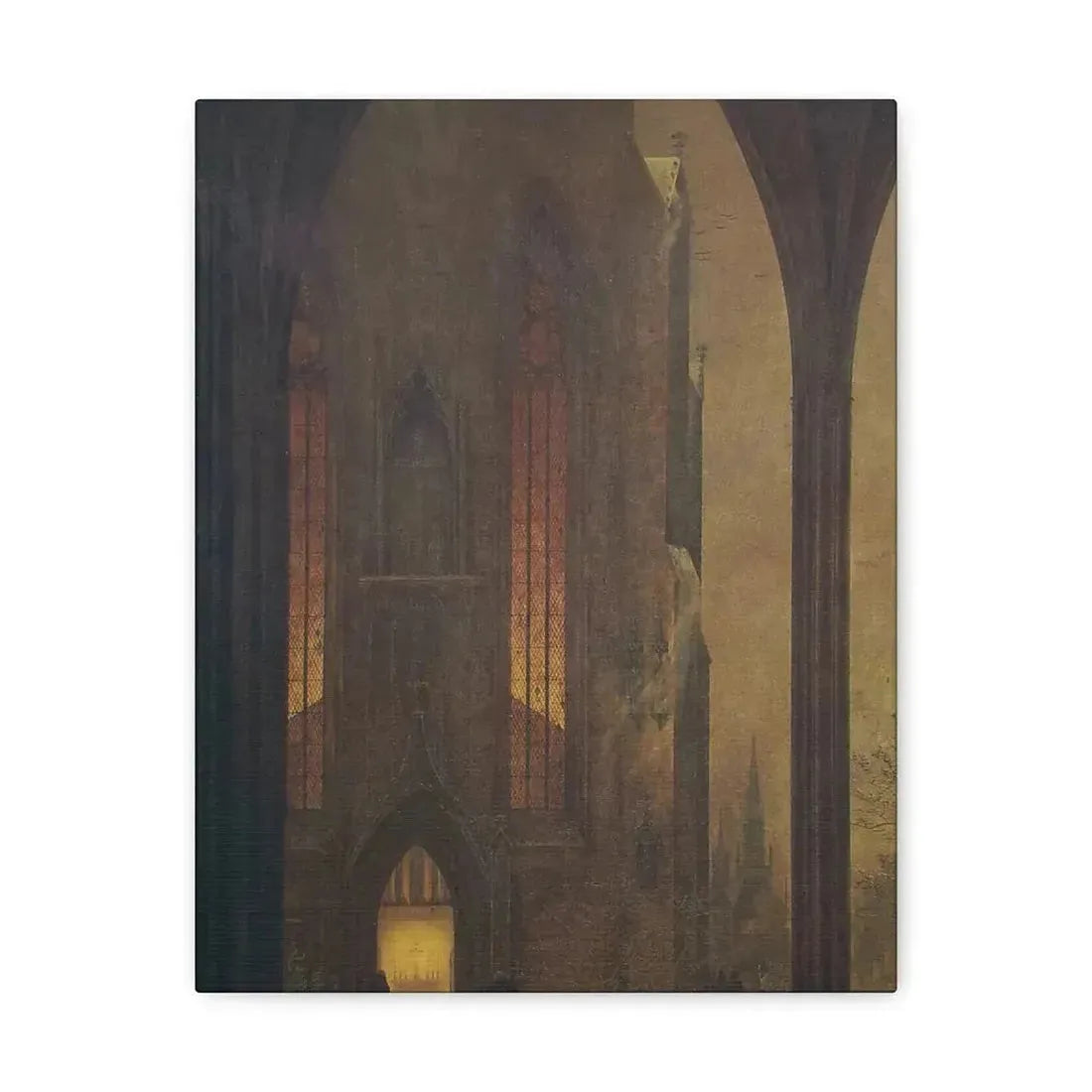 Ernst Ferdinand Oehme (1797-1855) Dom in Winter 1821 - Canvas Wall Art - The Sticker Space