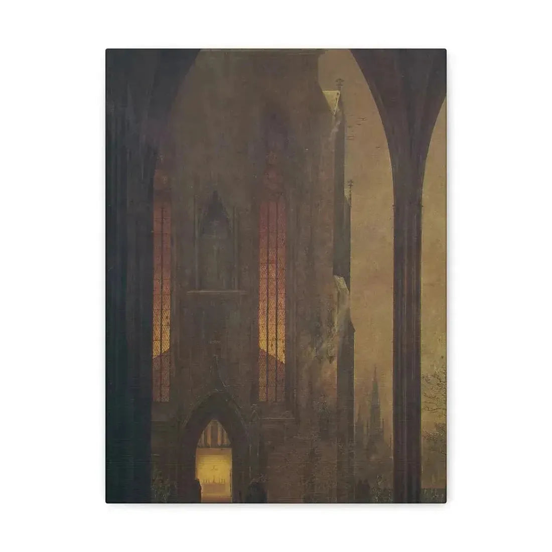 Ernst Ferdinand Oehme (1797-1855) Dom in Winter 1821 - Canvas Wall Art - The Sticker Space