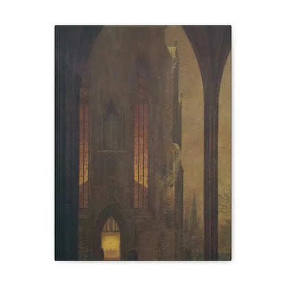 Ernst Ferdinand Oehme (1797-1855) Dom in Winter 1821 - Canvas Wall Art - The Sticker Space