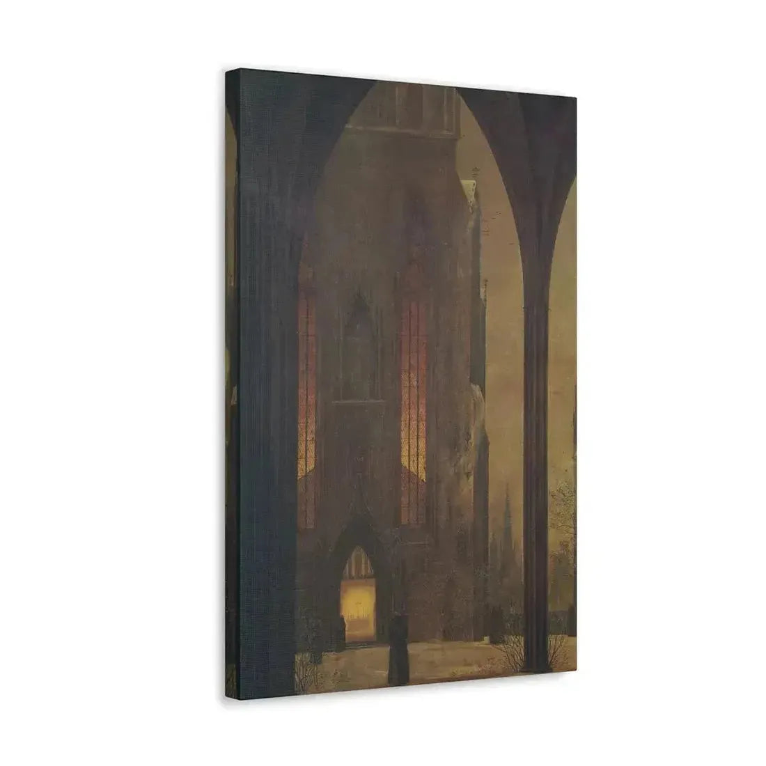 Ernst Ferdinand Oehme (1797-1855) Dom in Winter 1821 - Canvas Wall Art - The Sticker Space