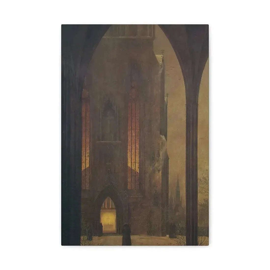 Ernst Ferdinand Oehme (1797-1855) Dom in Winter 1821 - Canvas Wall Art - The Sticker Space