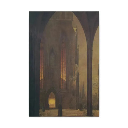 Ernst Ferdinand Oehme (1797-1855) Dom in Winter 1821 - Canvas Wall Art - The Sticker Space