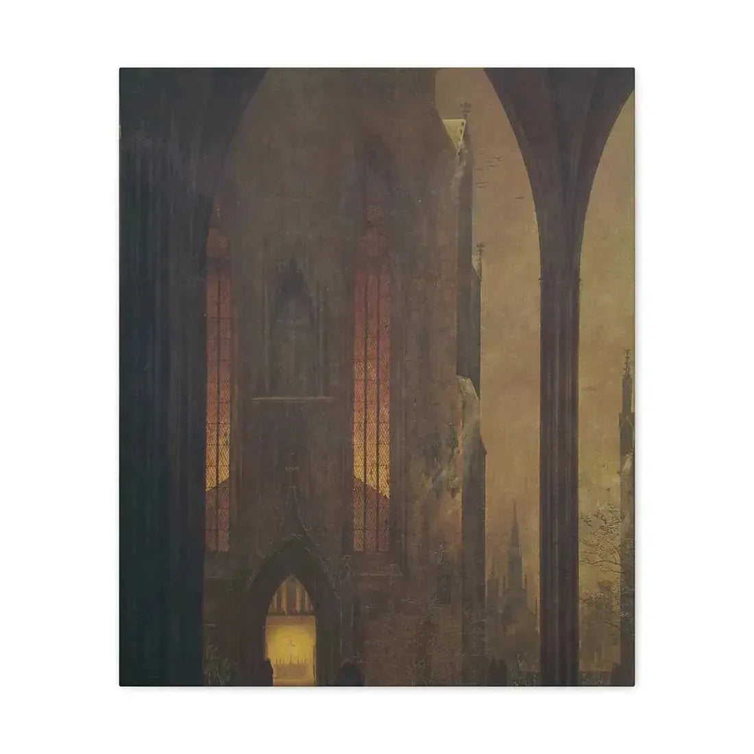 Ernst Ferdinand Oehme (1797-1855) Dom in Winter 1821 - Canvas Wall Art - The Sticker Space