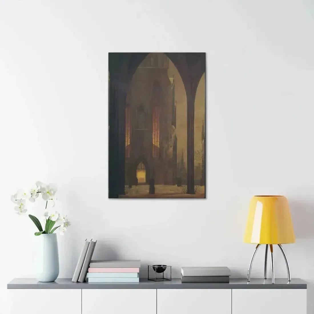 Ernst Ferdinand Oehme (1797-1855) Dom in Winter 1821 - Canvas Wall Art - The Sticker Space