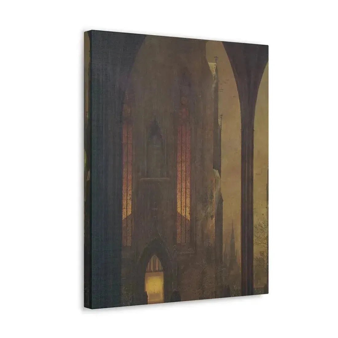 Ernst Ferdinand Oehme (1797-1855) Dom in Winter 1821 - Canvas Wall Art - The Sticker Space