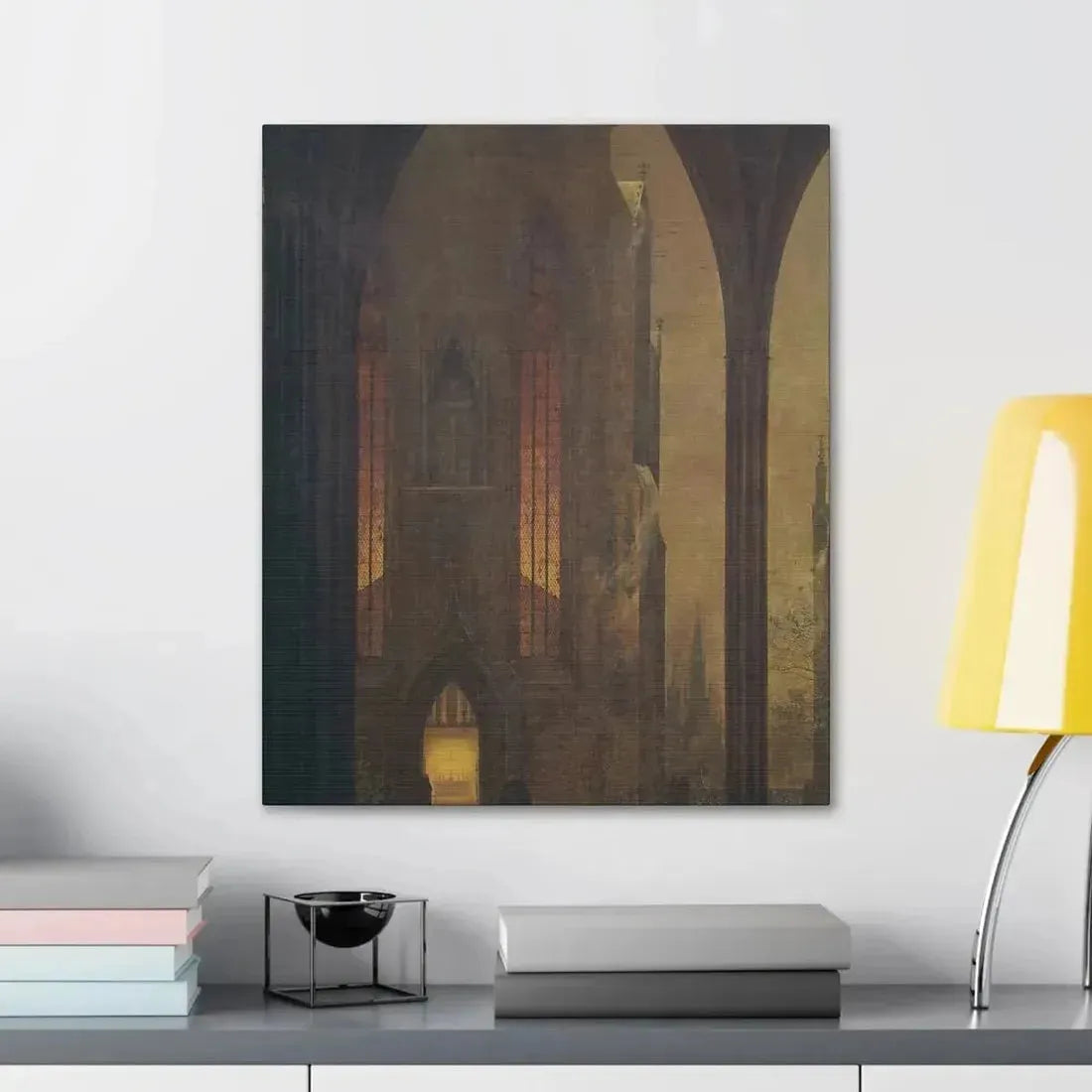 Ernst Ferdinand Oehme (1797-1855) Dom in Winter 1821 - Canvas Wall Art - The Sticker Space