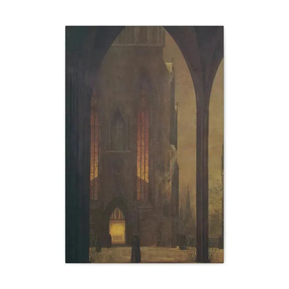 Ernst Ferdinand Oehme (1797-1855) Dom in Winter 1821 - Canvas Wall Art - The Sticker Space