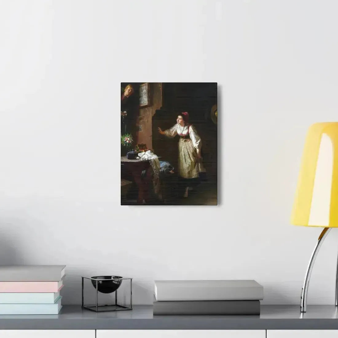 Ernst Meisel (1838-1895) The Courtship - Canvas Wall Art - The Sticker Space