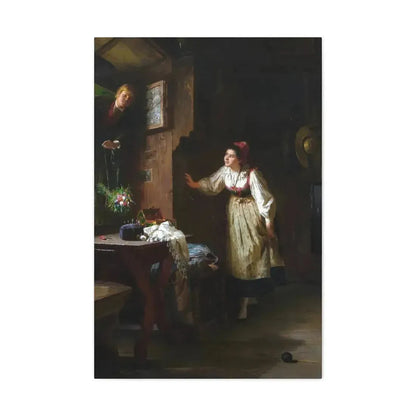 Ernst Meisel (1838-1895) The Courtship - Canvas Wall Art - The Sticker Space