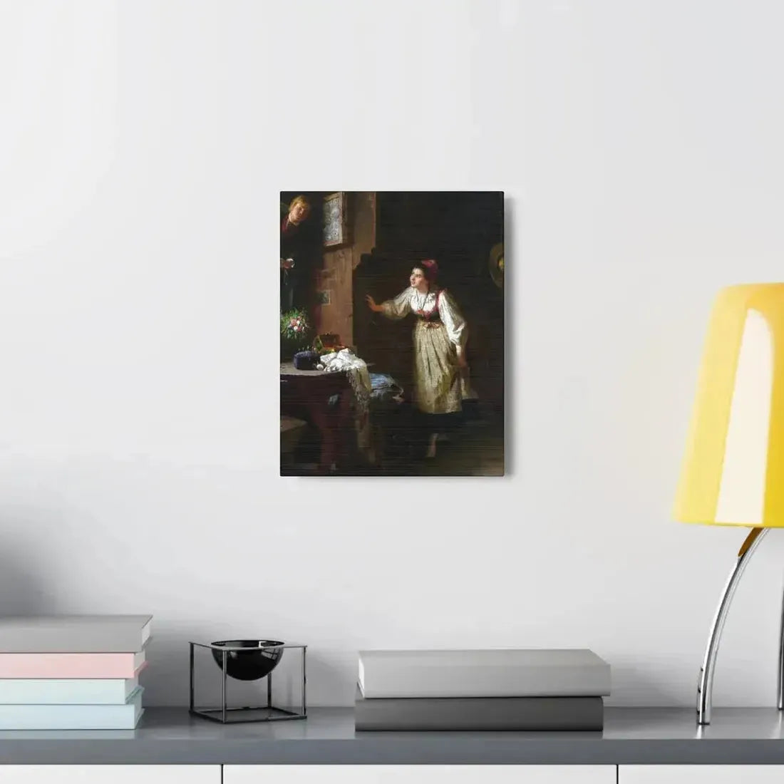 Ernst Meisel (1838-1895) The Courtship - Canvas Wall Art - The Sticker Space