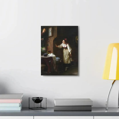 Ernst Meisel (1838-1895) The Courtship - Canvas Wall Art - The Sticker Space