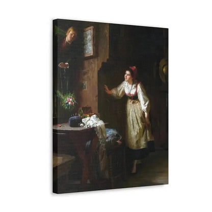 Ernst Meisel (1838-1895) The Courtship - Canvas Wall Art - The Sticker Space