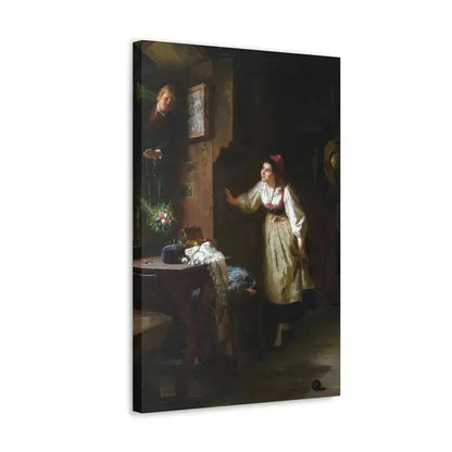 Ernst Meisel (1838-1895) The Courtship - Canvas Wall Art - The Sticker Space