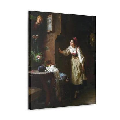 Ernst Meisel (1838-1895) The Courtship - Canvas Wall Art - The Sticker Space