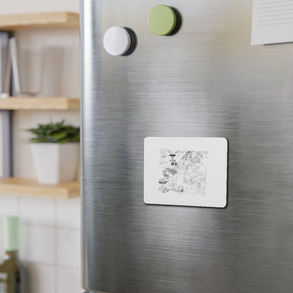 Erotic Connect-the-Dots Illustration (Magazine Illustration) Refrigerator Magnet-The Sticker Space