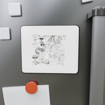 Erotic Connect-the-Dots Illustration (Magazine Illustration) Refrigerator Magnet-The Sticker Space