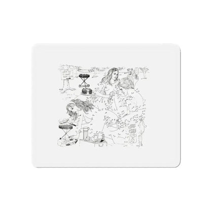 Erotic Connect-the-Dots Illustration (Magazine Illustration) Refrigerator Magnet - The Sticker Space