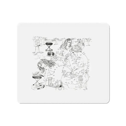 Erotic Connect-the-Dots Illustration (Magazine Illustration) Refrigerator Magnet - The Sticker Space